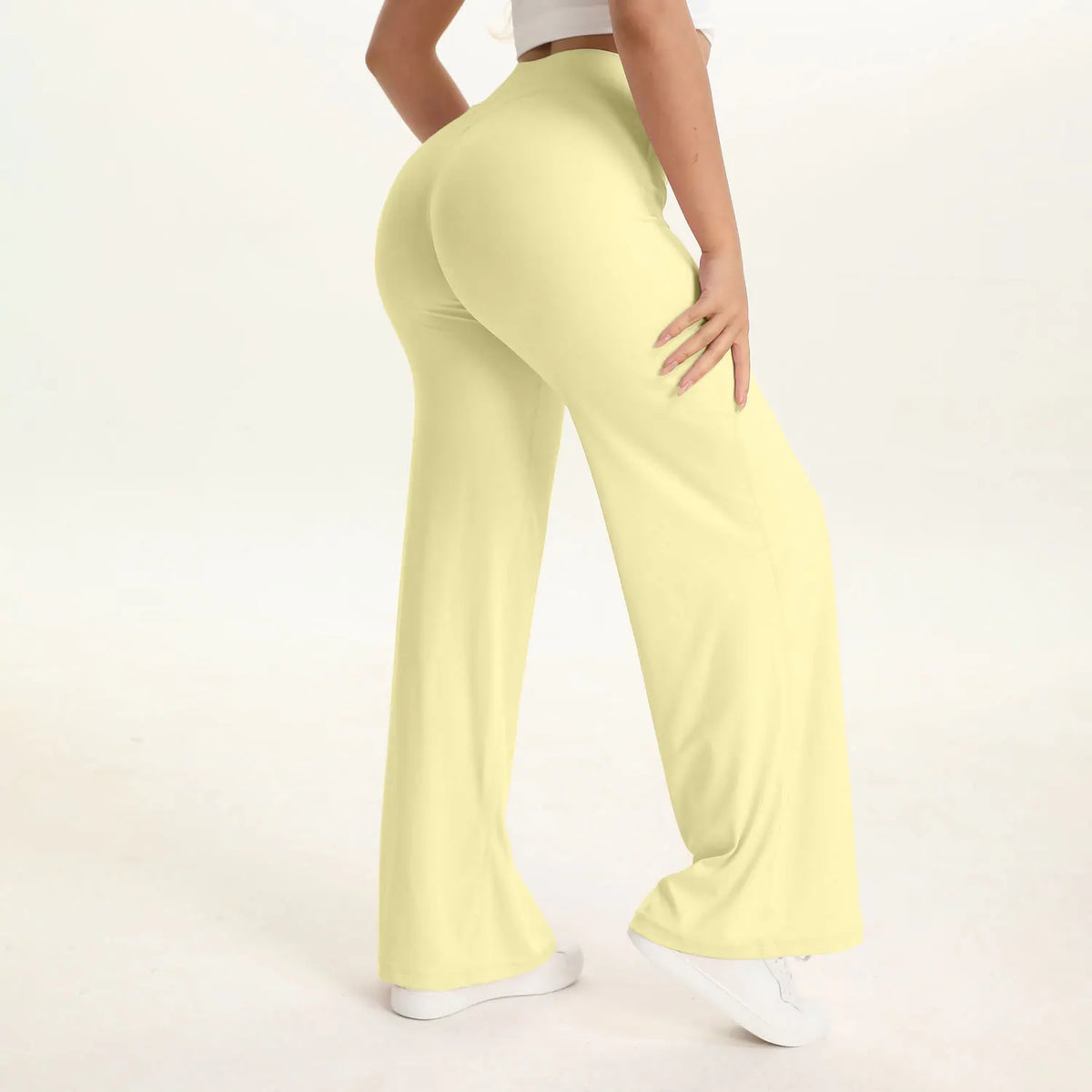 Women's Mid Waist Yoga Leggings | Full Length Stretch Fit | Elastic Waistband | Steven & Levon