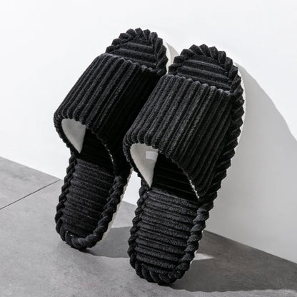 Men's Open Toe Slippers | Plush Insole | Anti Slip EVA Sole Indoor Home Shoes | Steven & Levon