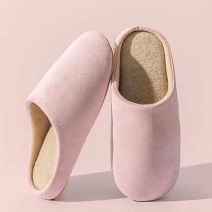 Men's Faux Suede Slippers | Cotton Lining | Soft Fabric Sole | Indoor Shoes | Steven & Levon