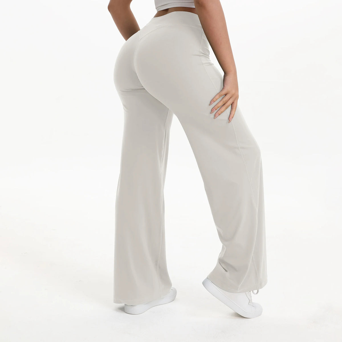 Women's Mid Waist Yoga Leggings | Full Length Stretch Fit | Elastic Waistband | Steven & Levon