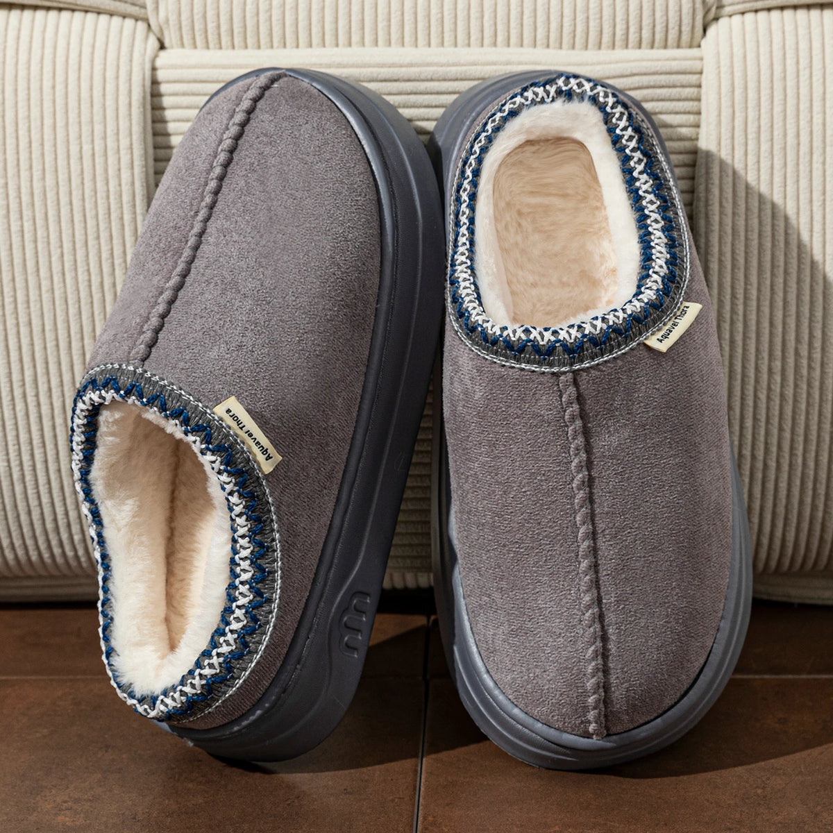 Women's Corduroy Slippers | Plush Lining | Anti Slip EVA Sole | Pull On | Steven & Levon