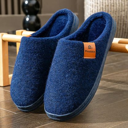 Men's Winter Platform Slippers | Short Plush Insole | TPR Sole Indoor House Shoes | Steven & Levon