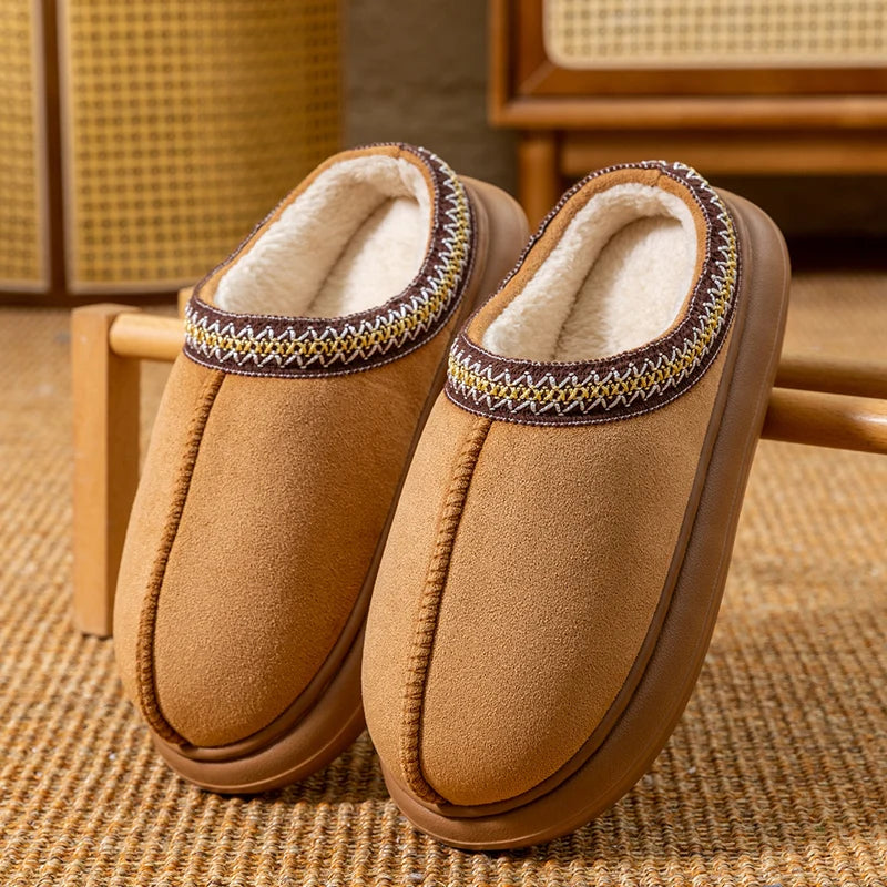 Men's Fleece Lined Slippers | Thick EVA Sole | Indoor Outdoor Winter House Shoes | Steven & Levon