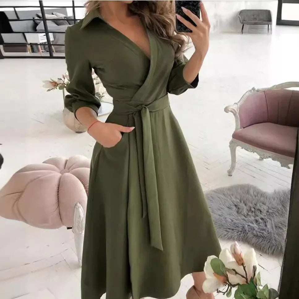 Women's Belted Blazer Dress | Collared Wrap Dress | Steven & Levon