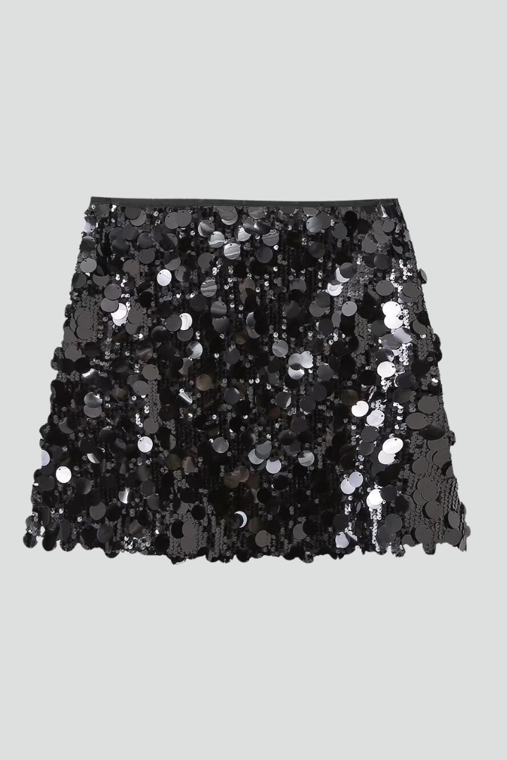 Women's Fitted Sequin Mini Skirt | Sparkle Party Style | Steven & Levon
