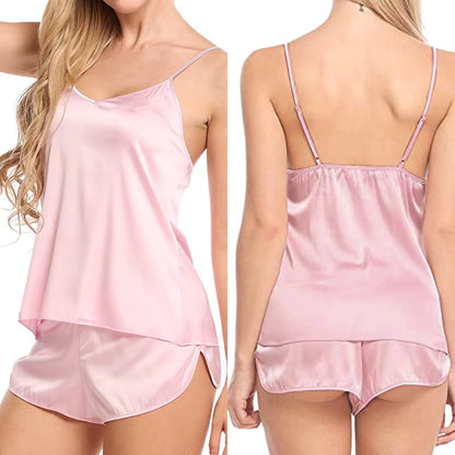 Women's Pajama Set | Women's Satin Pajama | Camisole & Shorts Sleepwear | Steven & Levon