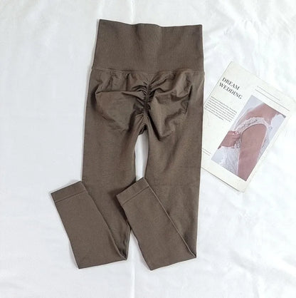 Women's High Waisted Yoga Leggings | Quick Dry Seamless Knit | Peach Bum Lift Shape | Steven & Levon