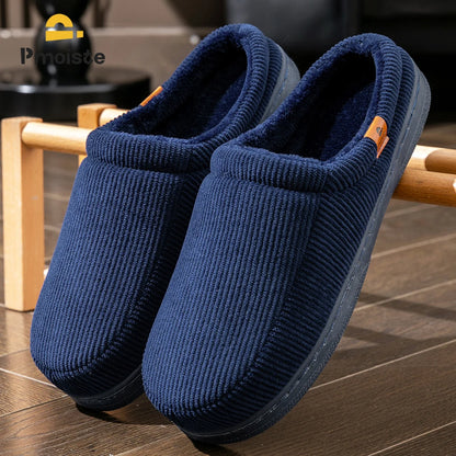 Men's Corduroy Slippers | Memory Foam Insole | Non Slip TPR Sole House Shoes | Steven & Levon