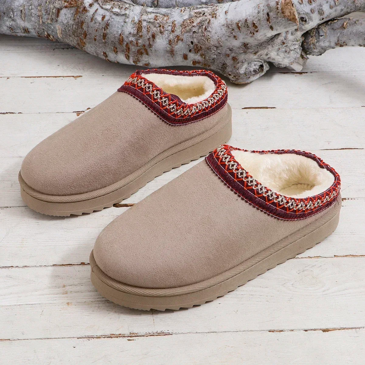 Women's Faux Suede Snow Boots | Slip On Ankle Boots | Plush Lined Winter Shoes | Steven & Levon