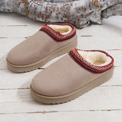 Women's Faux Suede Snow Boots | Slip On Ankle Boots | Plush Lined Winter Shoes | Steven & Levon