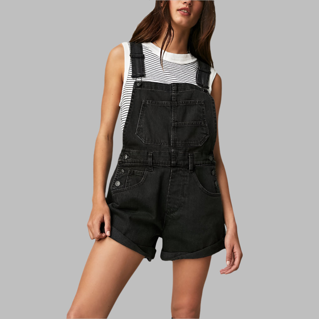 Sleeveless Denim Jumpsuit | Women | Denim | Sleeveless Relaxed Fit One-Piece | Casual Everyday Wear | Steven & Levon