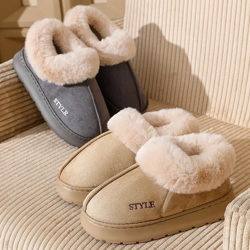 Women's Platform Snow Boots | Faux Suede Ankle Boots | Plush Lined Winter Shoes | Steven & Levon