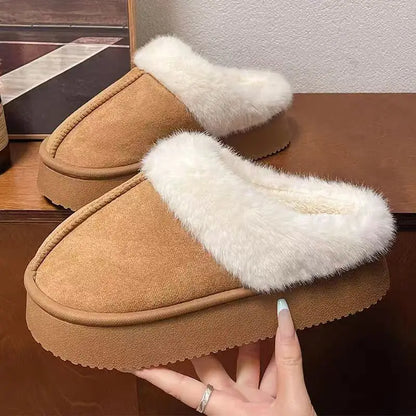 Women's Flannel Snow Boots | Platform Ankle Boots | Plush Lined Slip On Winter Shoes | Steven & Levon