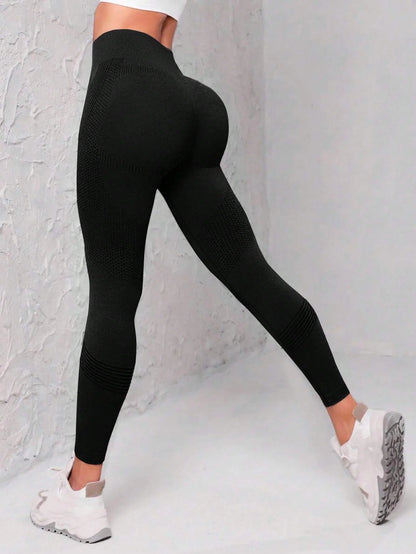 Women's Nylon Yoga Leggings | Seamless Design | Wide Elastic Waistband | Full Length | Steven & Levon