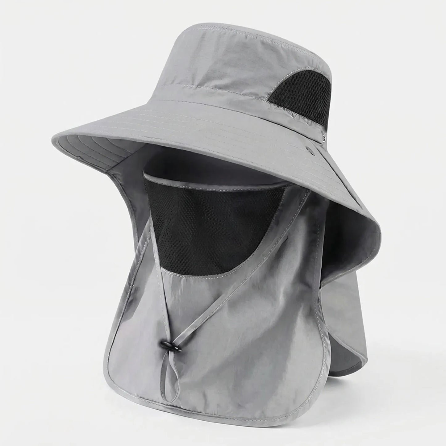 Shadeveil - Wide Brim Bucket Hat With Neck Flap  Blocking Harsh Sun