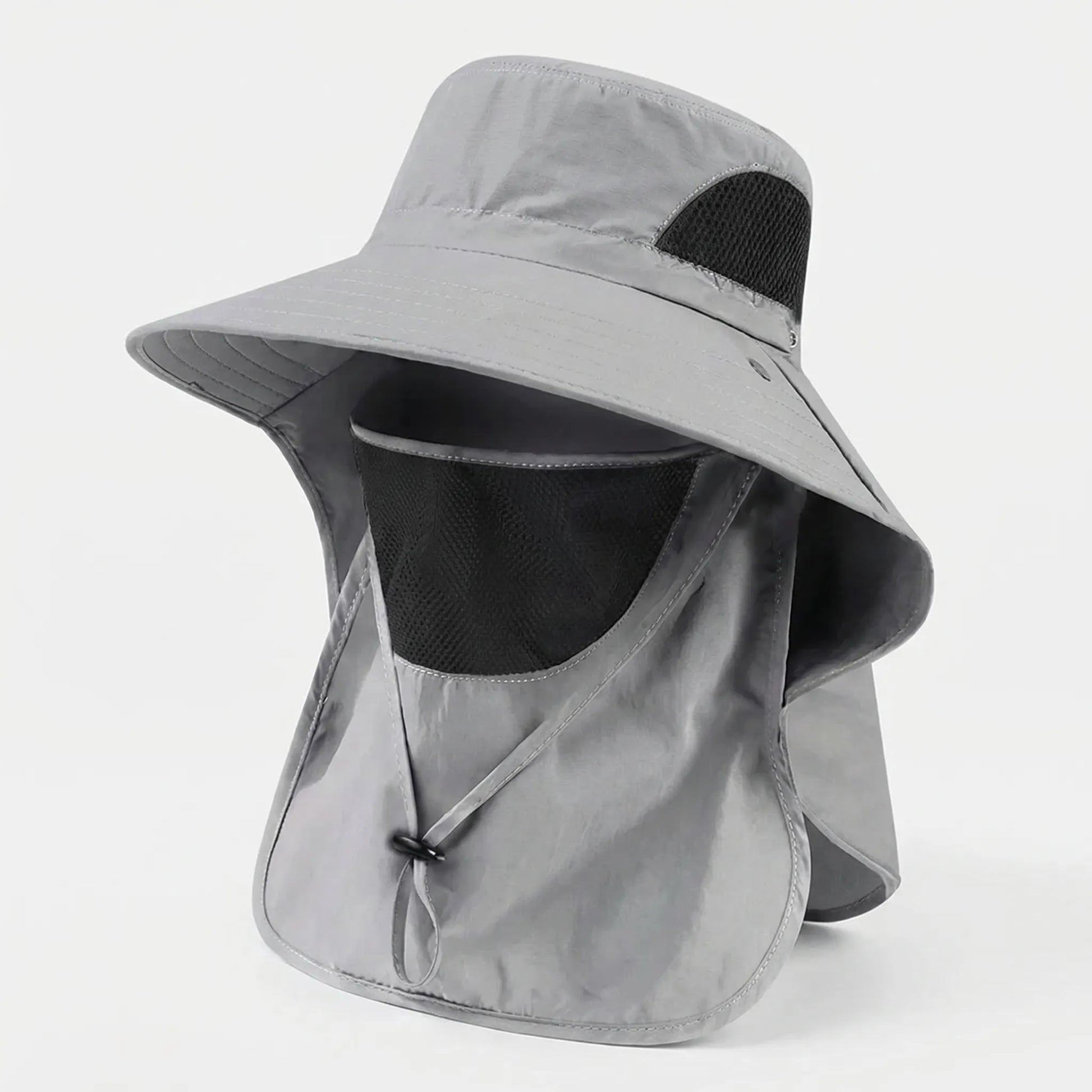 Shadeveil - Wide Brim Bucket Hat With Neck Flap  Blocking Harsh Sun