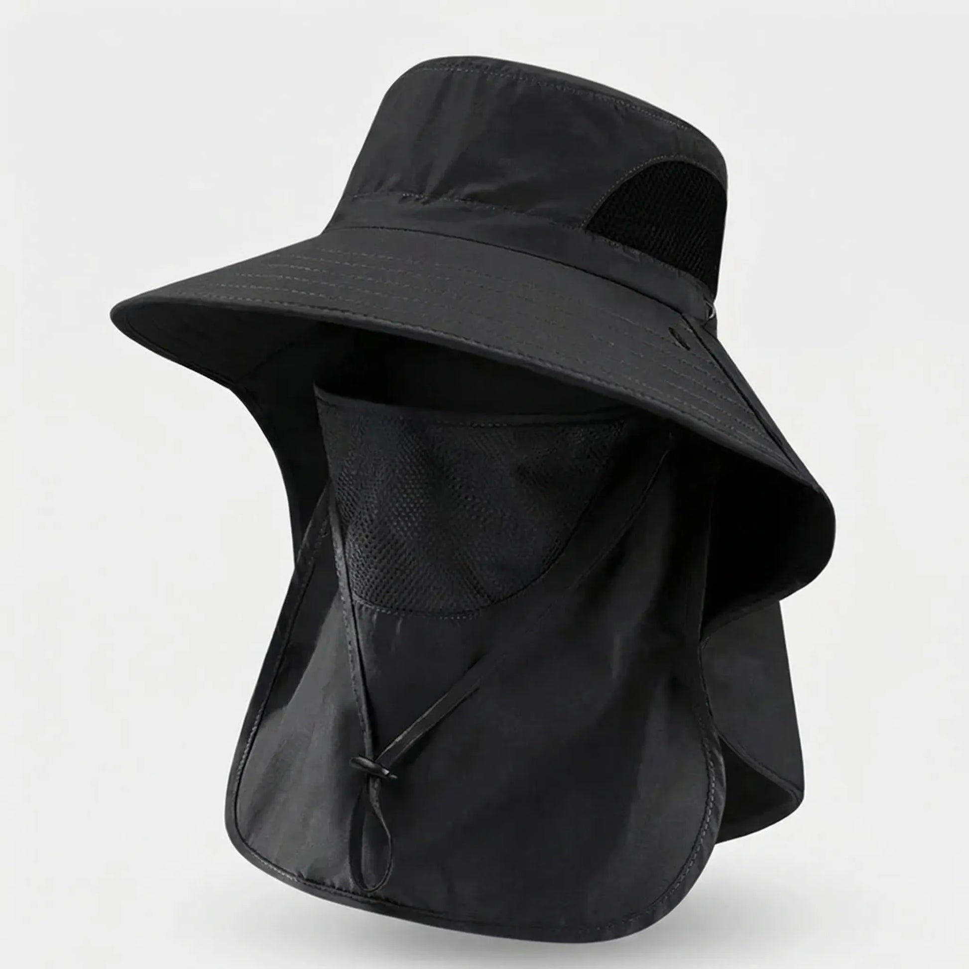 Shadeveil - Wide Brim Bucket Hat With Neck Flap  Blocking Harsh Sun