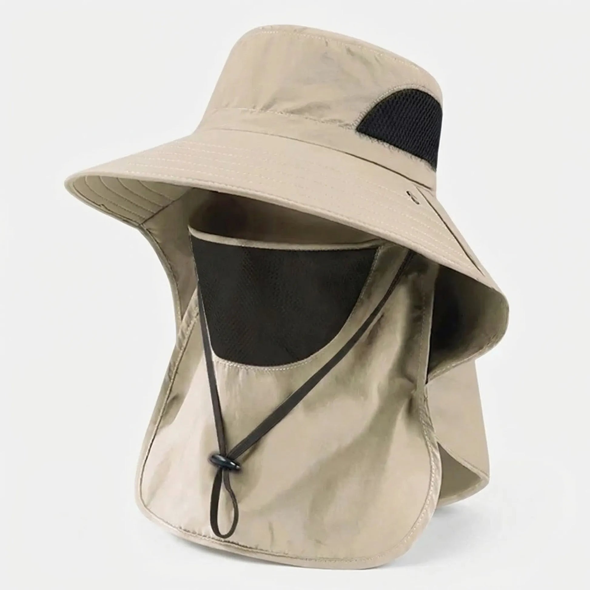 Shadeveil - Wide Brim Bucket Hat With Neck Flap  Blocking Harsh Sun