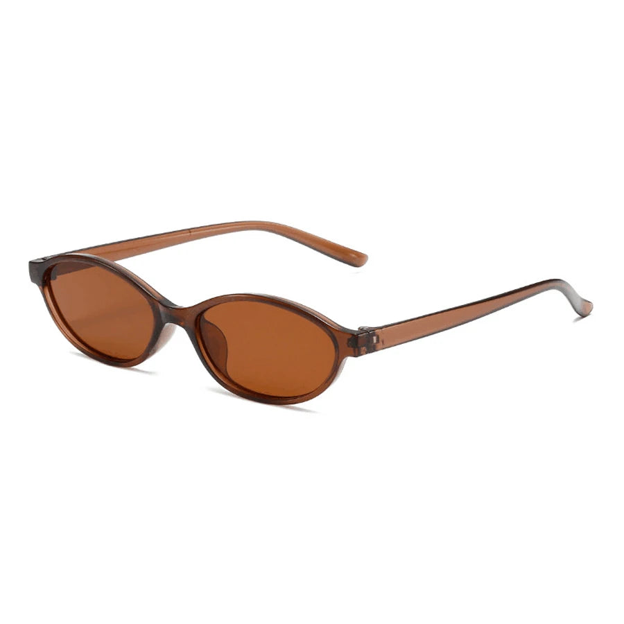 Small Oval Sunglasses | Women | UV400 Retro Eyewear | Slim Cat Eye Frame | Vintage Fashion Shades | Steven & Levon