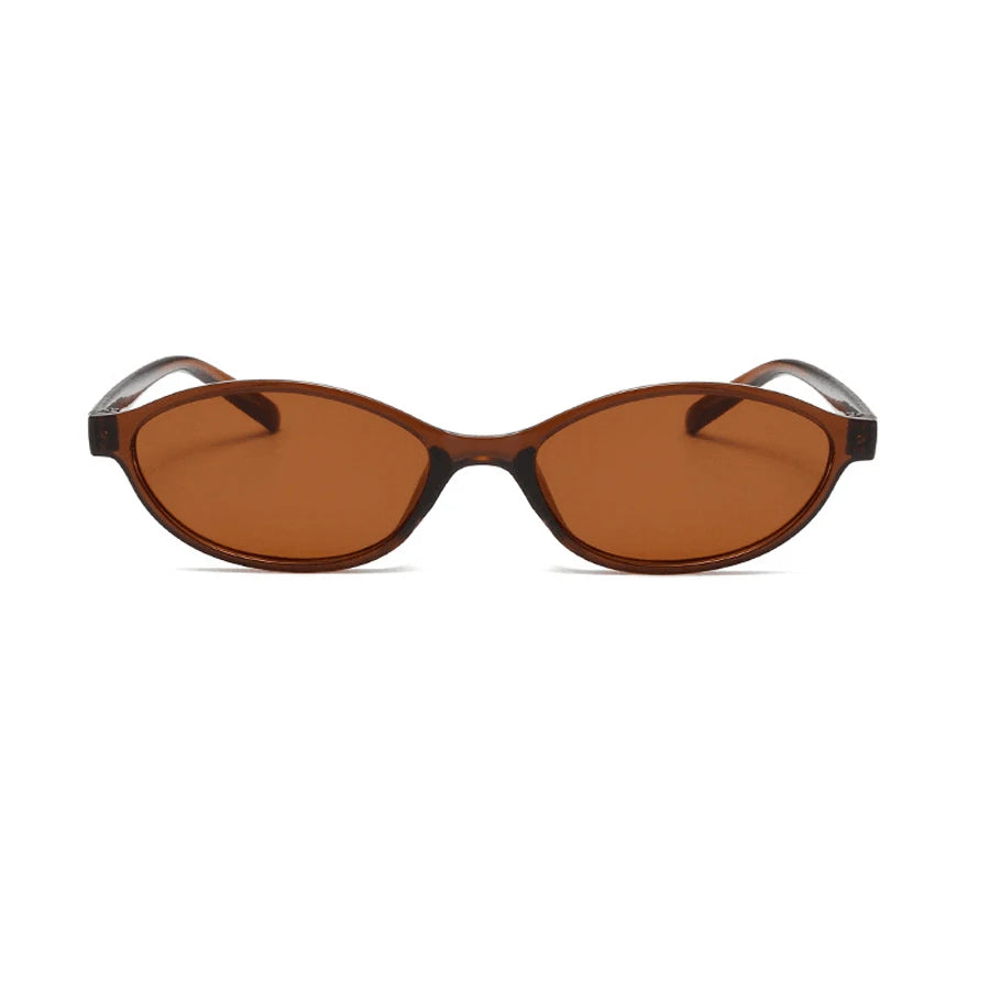Small Oval Sunglasses | Women | UV400 Retro Eyewear | Slim Cat Eye Frame | Vintage Fashion Shades | Steven & Levon