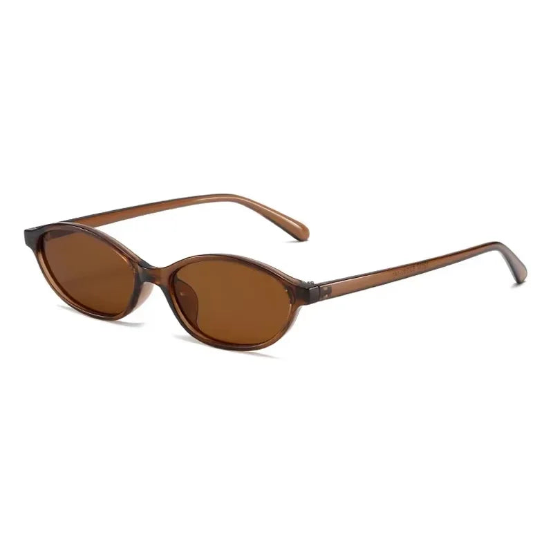 Small Oval Sunglasses | Women | UV400 Retro Eyewear | Slim Cat Eye Frame | Vintage Fashion Shades | Steven & Levon