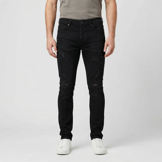 Skredge - Slim Fit Ripped Skinny Jeans  Everyday Casual Wear