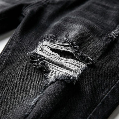 Skredge - Slim Fit Ripped Skinny Jeans  Everyday Casual Wear