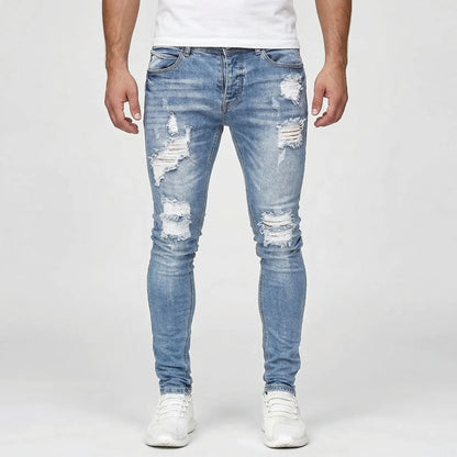 Skredge - Slim Fit Ripped Skinny Jeans  Everyday Casual Wear