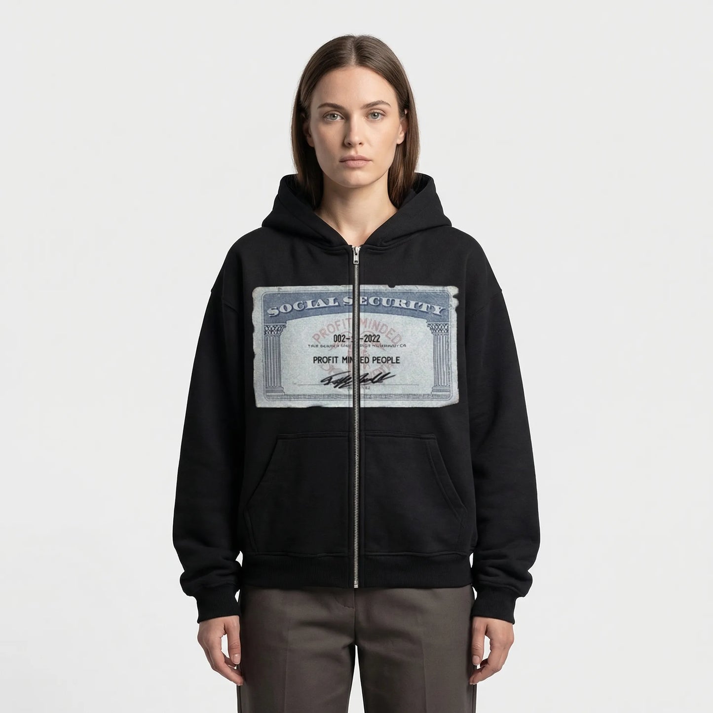 Skullgrafx - Zip-Up Graphic Print Hoodie  Street Style Layering