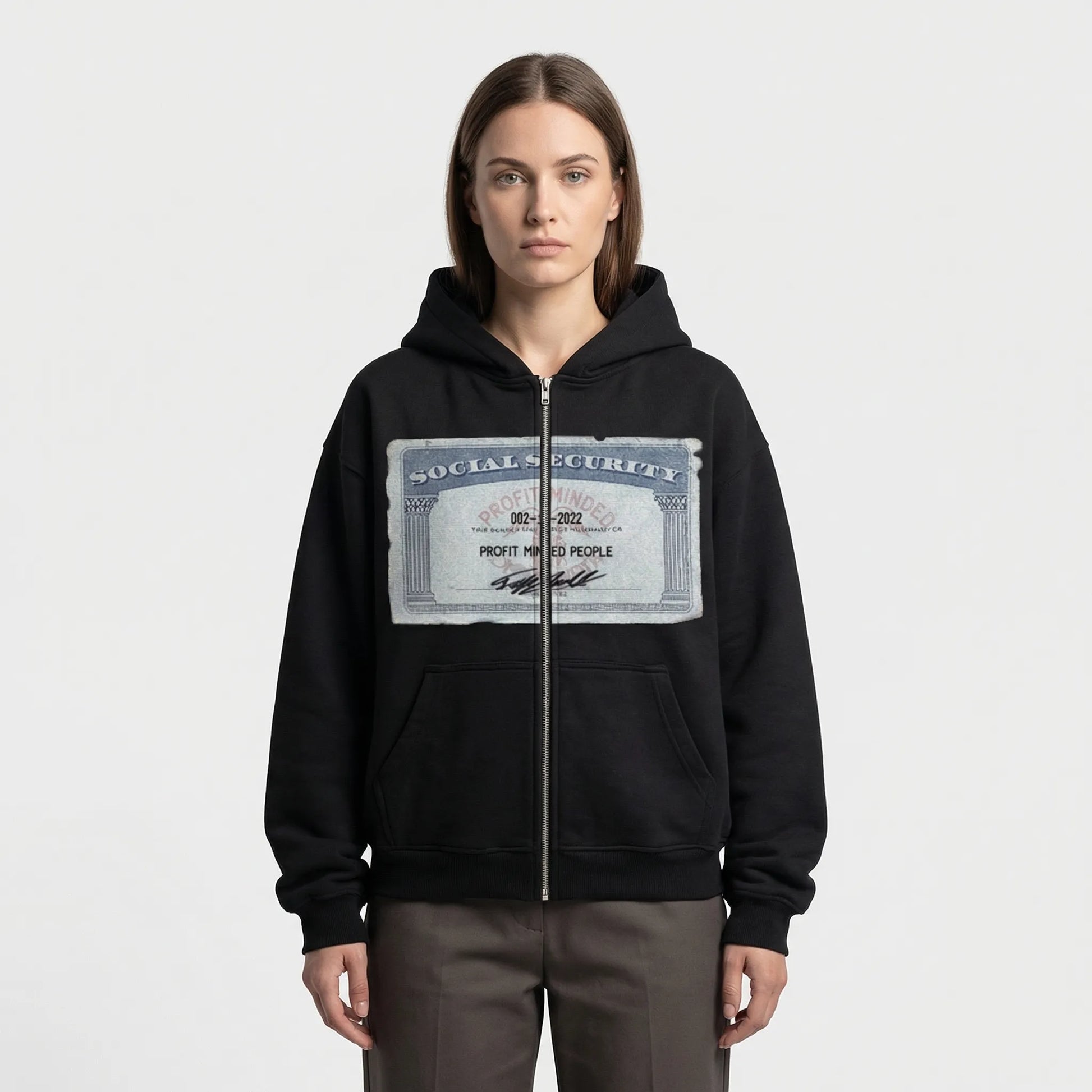 Skullgrafx - Zip-Up Graphic Print Hoodie  Street Style Layering