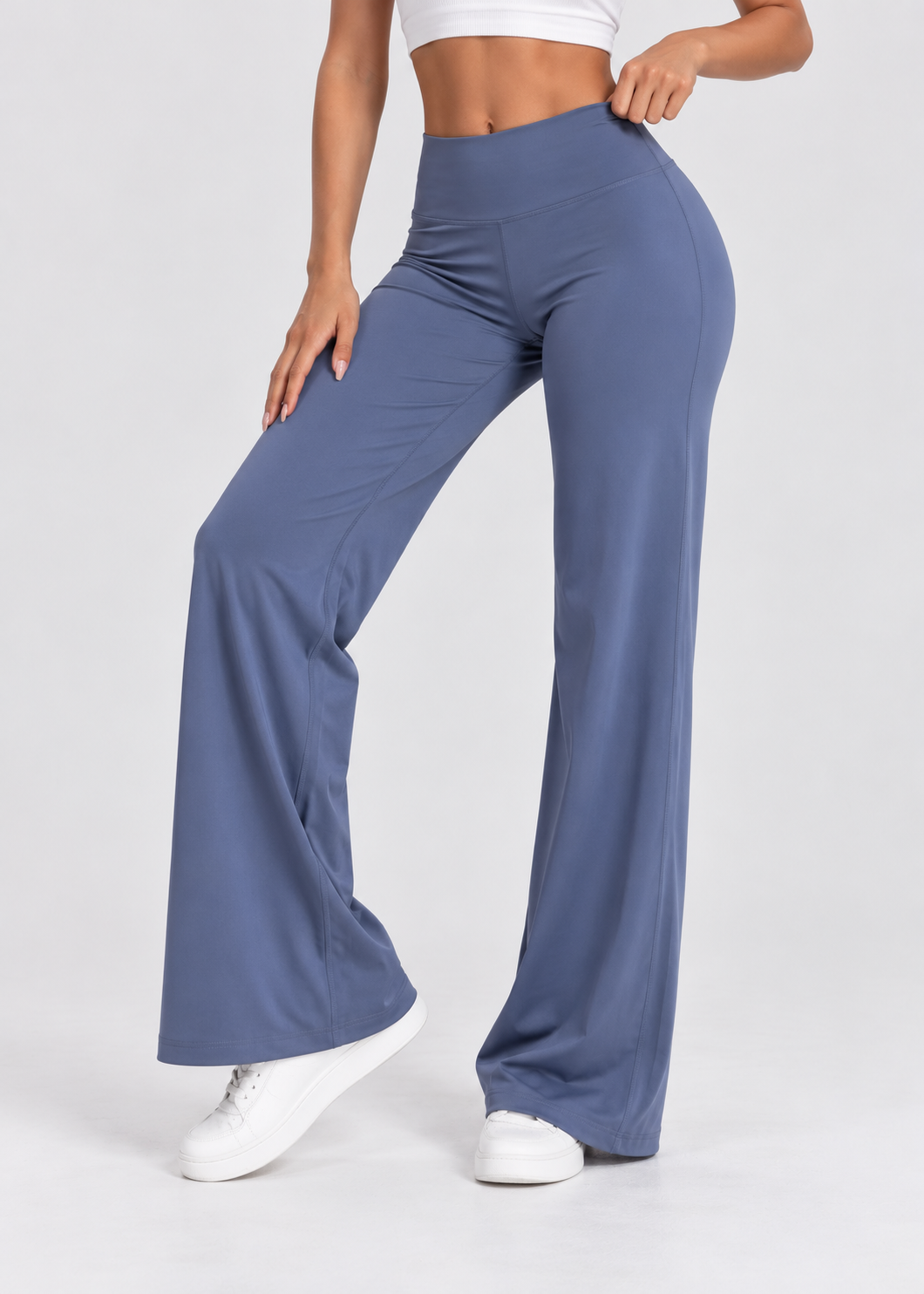 Women's Mid Waist Yoga Leggings | Full Length Stretch Fit | Elastic Waistband | Steven & Levon