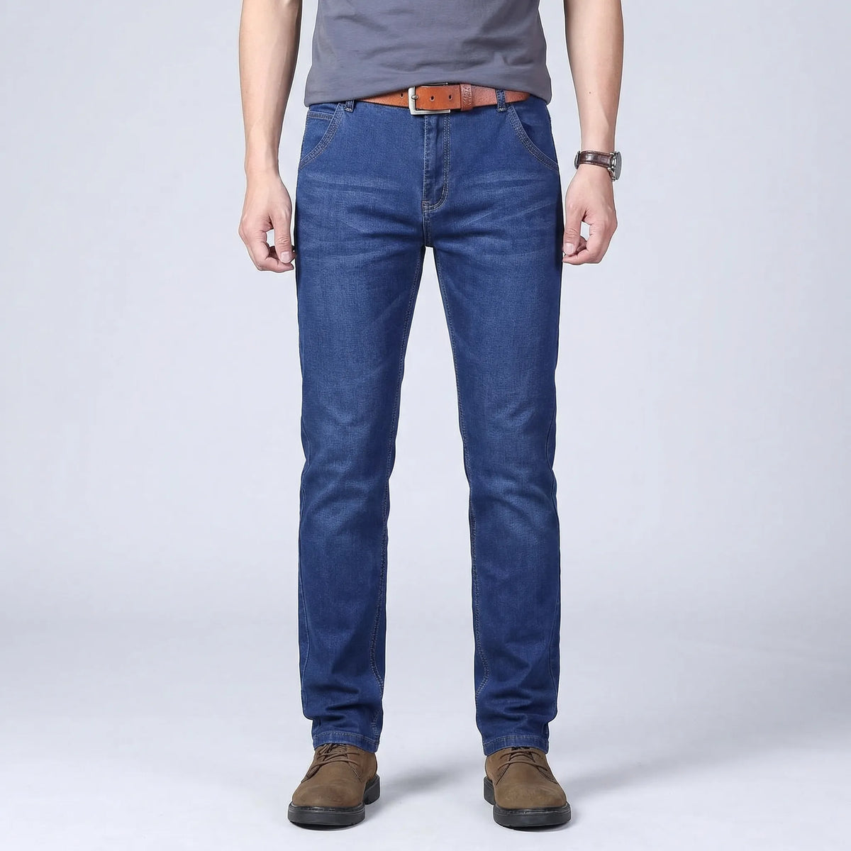 Slendrix - Slim Fit Stretch Denim Trousers  Everyday Smart-Casual Wear