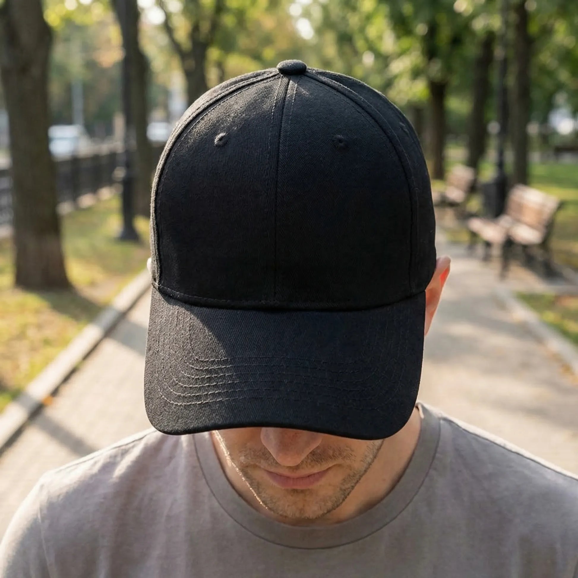 Snapvelo - Adjustable Black Casual Baseball Cap  Everyday Casual Wear