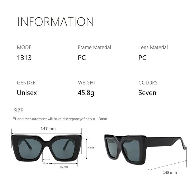 Sola Oversized Sunglasses | Square Retro Frame for Women