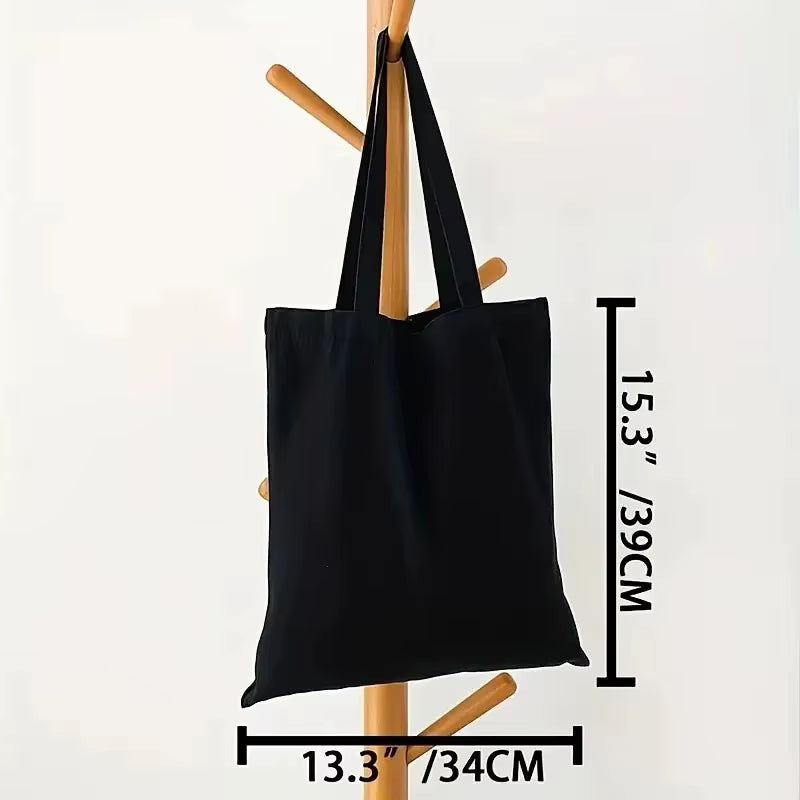 Women's Canvas Tote Bag | Large Capacity | Shoulder Handbag | Casual Shopping Bag | Black | Steven & Levon