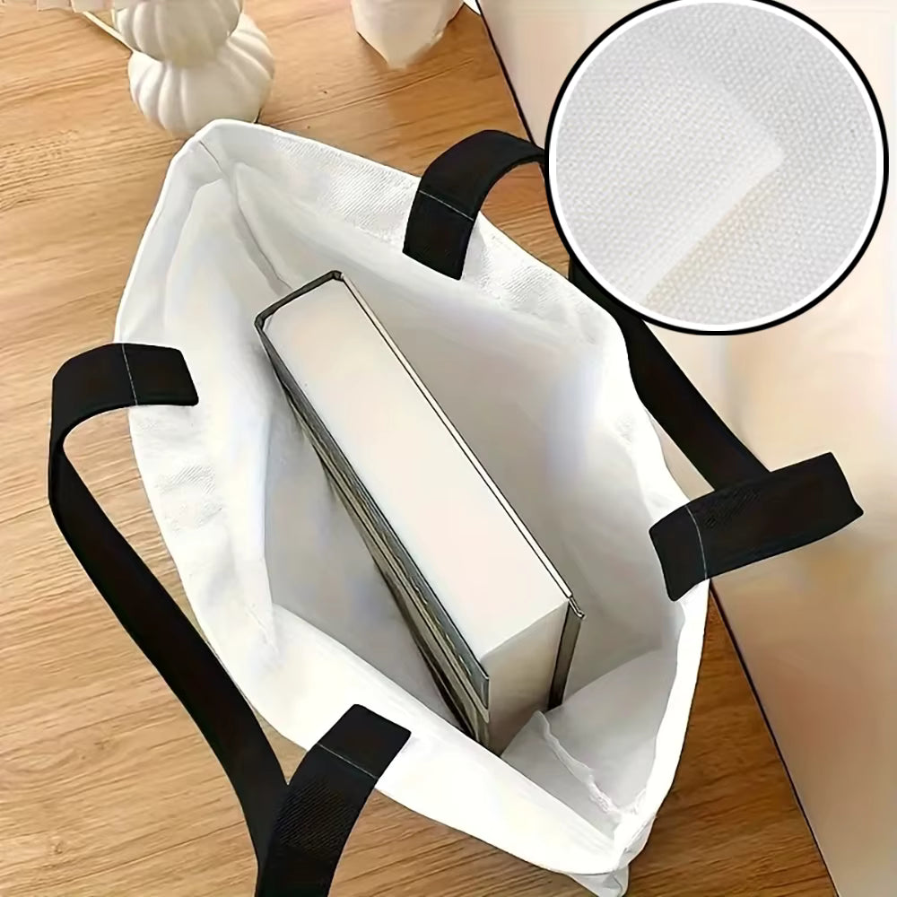 Women's Canvas Tote Bag | Large Capacity | Shoulder Handbag | Casual Shopping Bag | Black | Steven & Levon