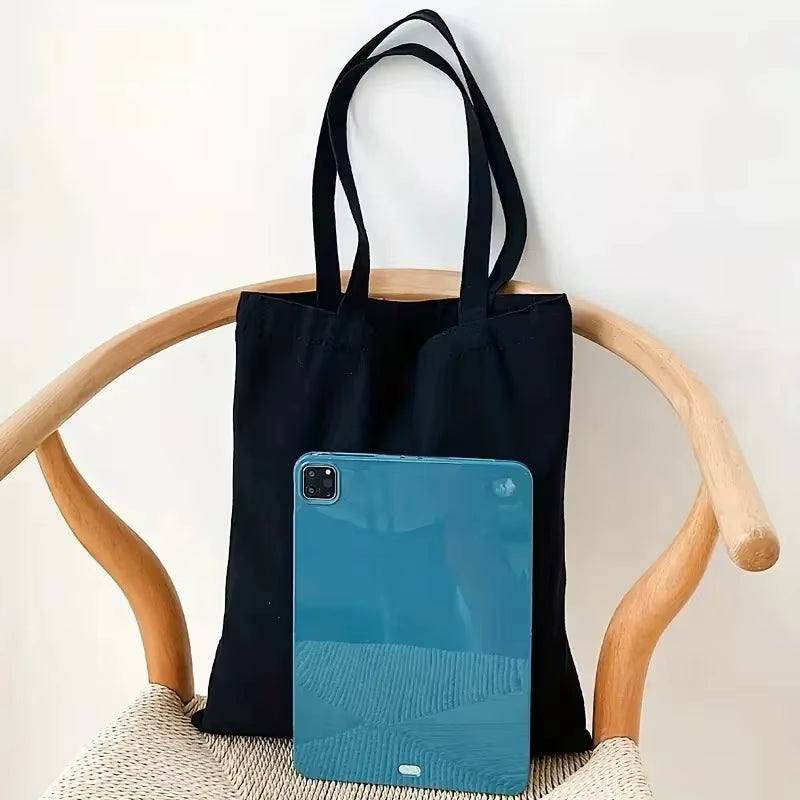 Women's Canvas Tote Bag | Large Capacity | Shoulder Handbag | Casual Shopping Bag | Black | Steven & Levon