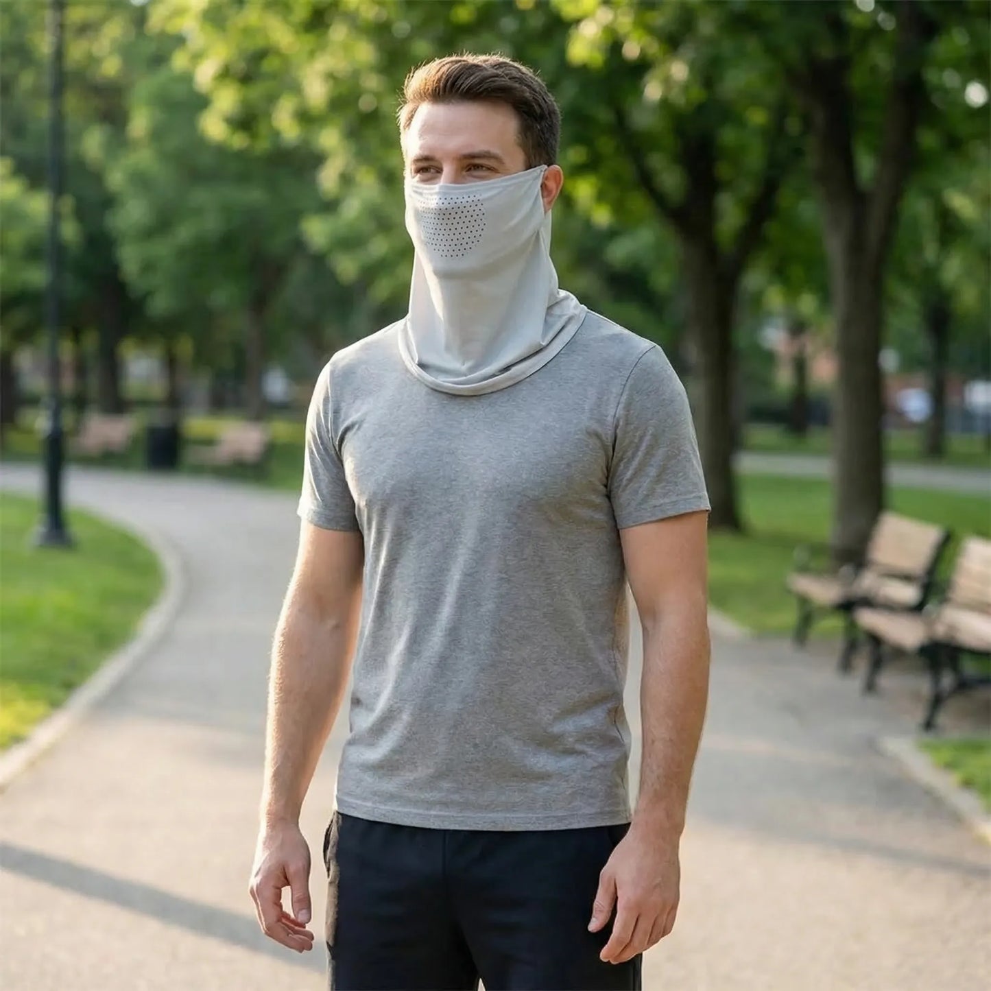 Solvara - UV-Blocking Face And Neck Wrap  Outdoor Sun Shielding