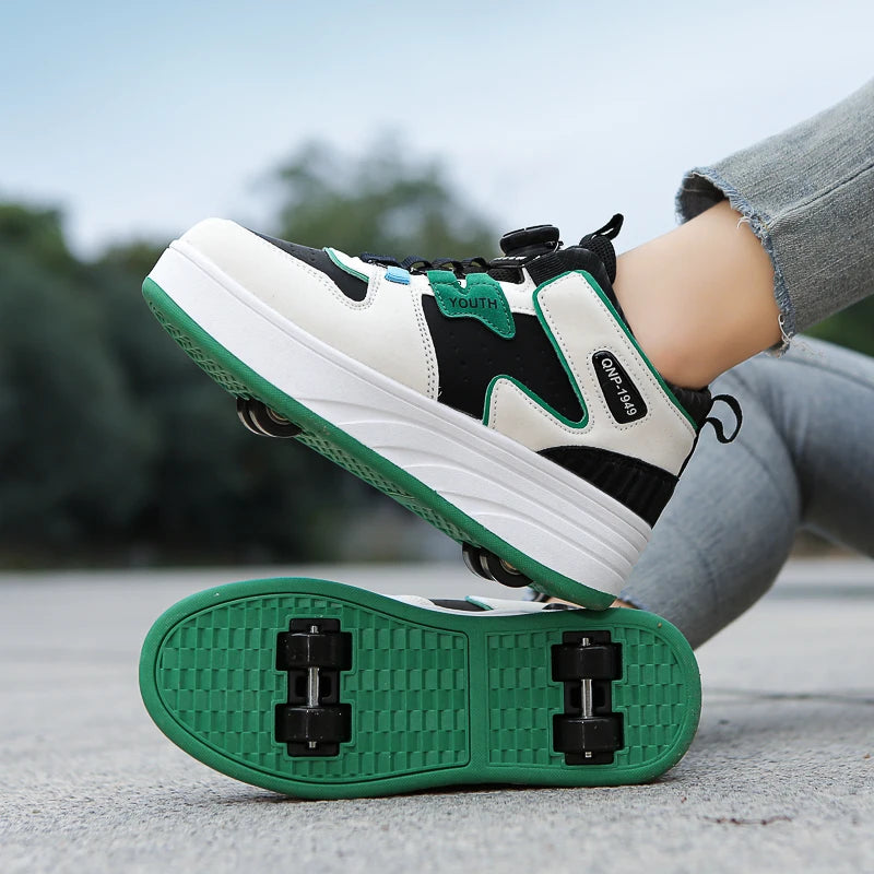 Kids Roller Sneakers | LED Wheel Shoes | Outdoor Sports Trainers | Light-Up Casual Shoes | Steven & Levon
