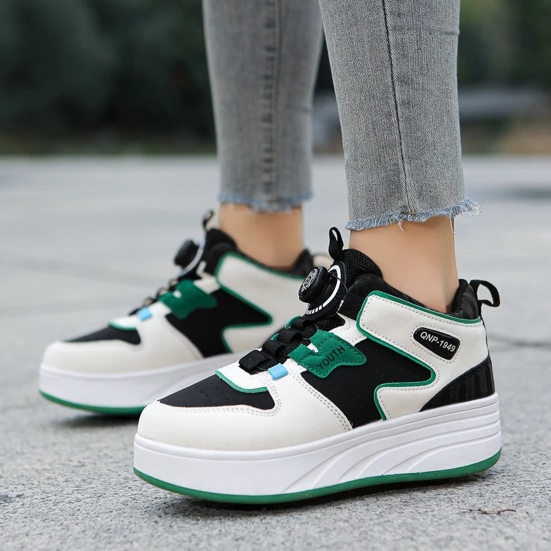 Kids Roller Sneakers | LED Wheel Shoes | Outdoor Sports Trainers | Light-Up Casual Shoes | Steven & Levon