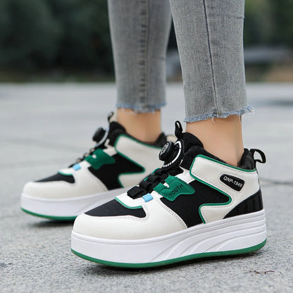 Kids Roller Sneakers | LED Wheel Shoes | Outdoor Sports Trainers | Light-Up Casual Shoes | Steven & Levon