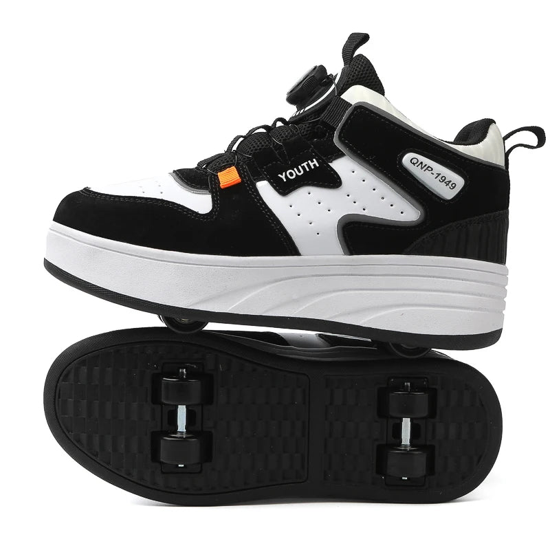 Kids Roller Sneakers | LED Wheel Shoes | Outdoor Sports Trainers | Light-Up Casual Shoes | Steven & Levon