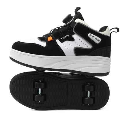 Kids Roller Sneakers | LED Wheel Shoes | Outdoor Sports Trainers | Light-Up Casual Shoes | Steven & Levon