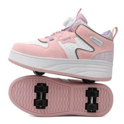 Kids Roller Sneakers | LED Wheel Shoes | Outdoor Sports Trainers | Light-Up Casual Shoes | Steven & Levon