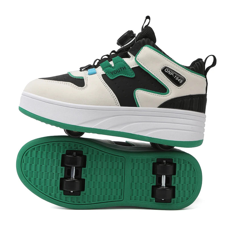 Kids Roller Sneakers | LED Wheel Shoes | Outdoor Sports Trainers | Light-Up Casual Shoes | Steven & Levon