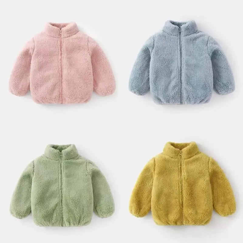 Kids Teddy Fleece Jacket | Boys & Girls | Zip Up | Plush Winter Coat | Soft Sherpa Outerwear | Steven & Levon