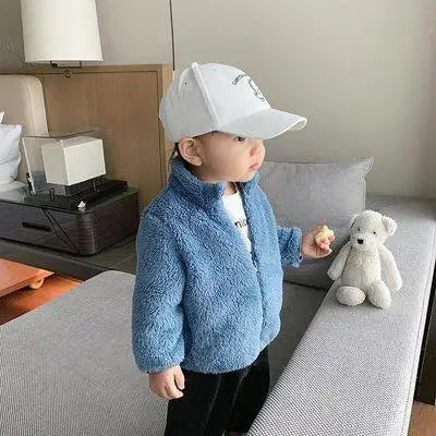 Kids Teddy Fleece Jacket | Boys & Girls | Zip Up | Plush Winter Coat | Soft Sherpa Outerwear | Steven & Levon
