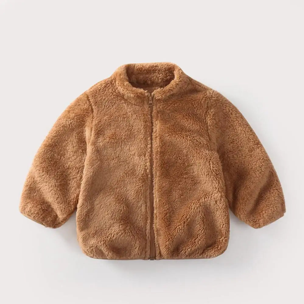 Kids Teddy Fleece Jacket | Boys & Girls | Zip Up | Plush Winter Coat | Soft Sherpa Outerwear | Steven & Levon