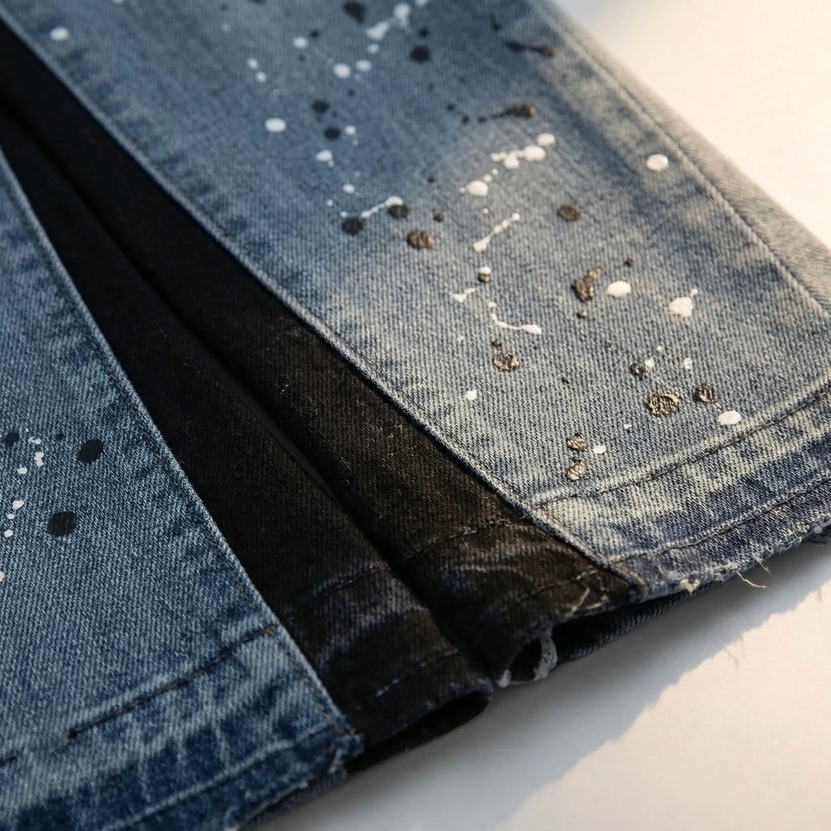 Splashcut - Washed Loose Straight Micro-Flared Jeans  Everyday Street Style