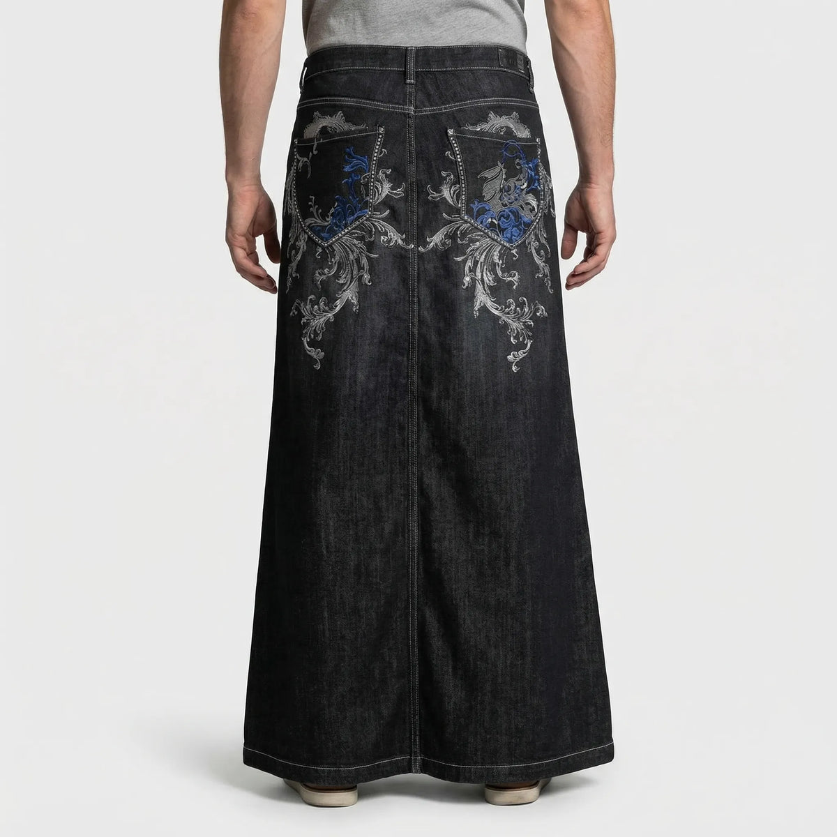 Splashcut - Washed Loose Straight Micro-Flared Jeans  Everyday Street Style